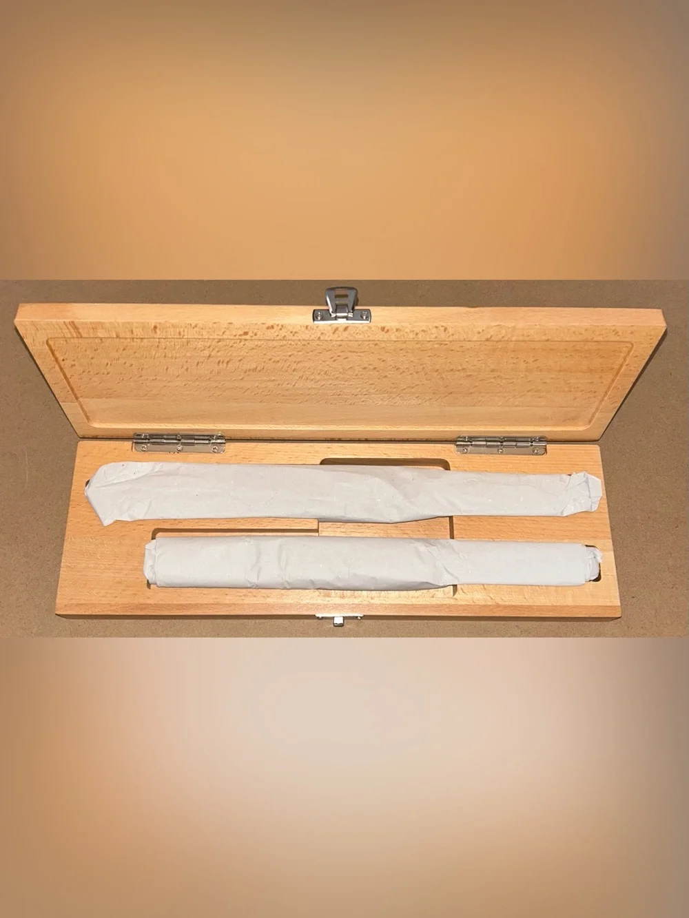 Williams Sonoma Carving Knife and Fork Set with Natural Wood Handles